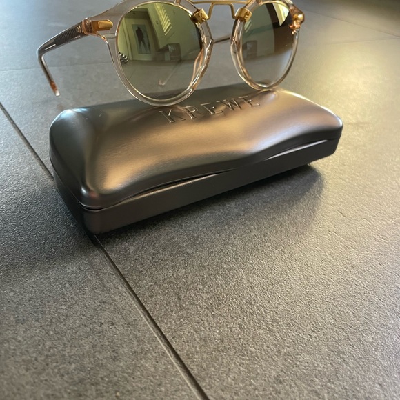 Krewe St. Louis Round Sunglasses, Petal 24k - Picture 3 of 8